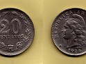 20 Centavos Argentina 1924 KM# 36. Uploaded by concordiense